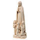 Fatima statue with shepherds in natural Val Gardena linden s2