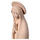 Stylised statue of Our Lady of Fatima, natural wood, Val Gardena s4