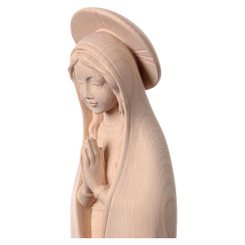 Our Lady of Fatima statue stylized in Val Gardena natural wood 4