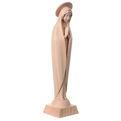 Our Lady of Fatima statue stylized in Val Gardena natural wood 5