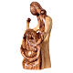 Statua Natività legno olivo naturale Betlemme h 14 cm s2