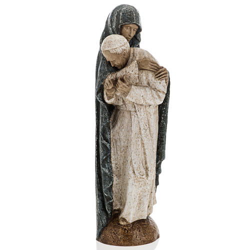 Vierge Marie avec Jean Paul II 27 cm Bethléem 2