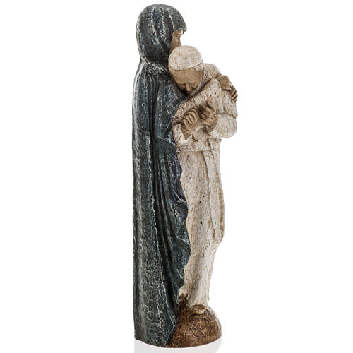 Vierge Marie avec Jean Paul II 27 cm Bethléem 6