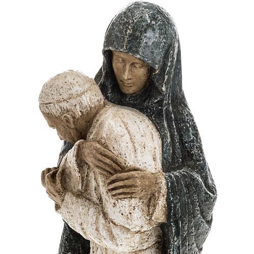 Maria com João Paulo II 27 cm Belém 4