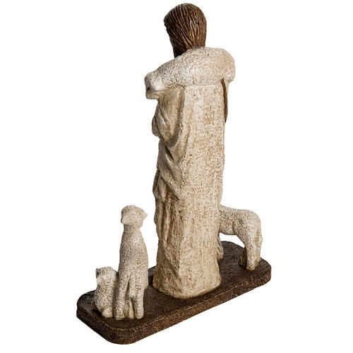 Good Shepherd in stone, Bethléem 38cm 4