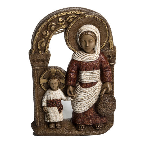 Gottesmutter von Nazareth aus roten Stein 35cm, Bethléem. 1