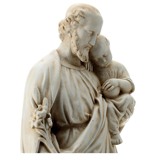 Saint Joseph with Baby Jesus in Pyrenees stone, Bethléem 61cm 4