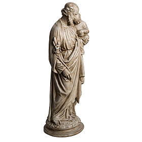 Statue in pietra: San Giuseppe con bambino 61 cm pietra dei Pirenei