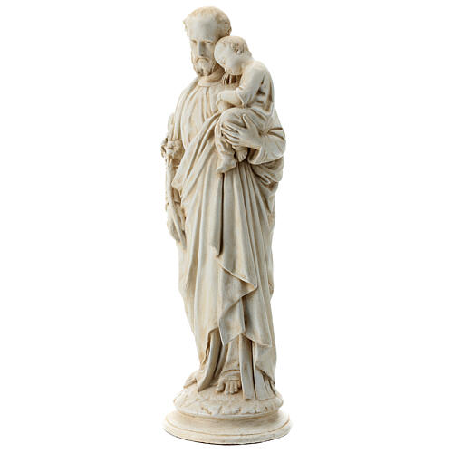 San Giuseppe con bambino 61 cm pietra dei Pirenei 3