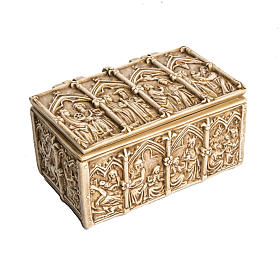 Caixa relicário em pedra cor marfim Belém