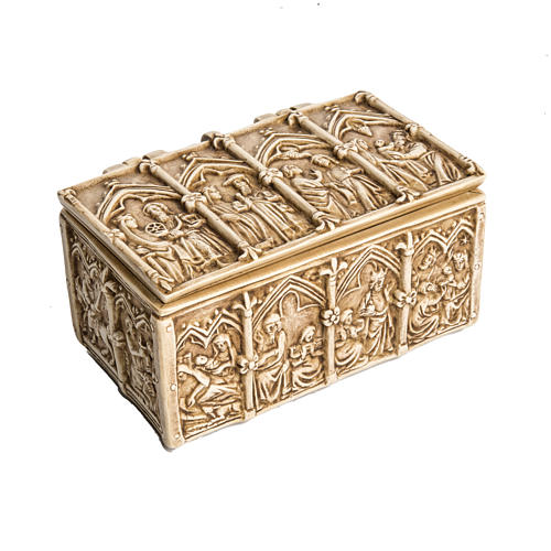 Caixa relicário em pedra cor marfim Belém 1