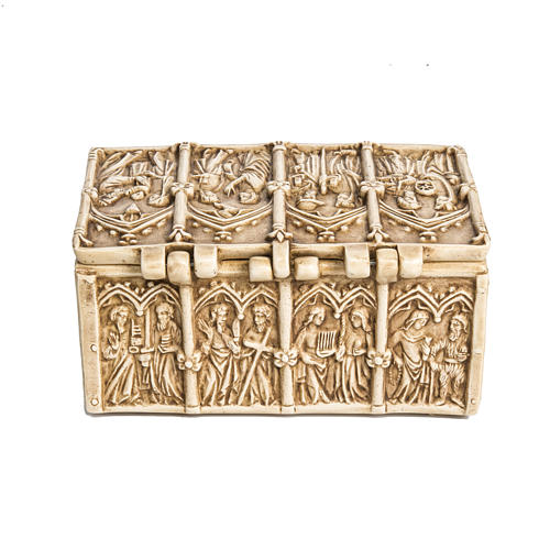Caixa relicário em pedra cor marfim Belém 3