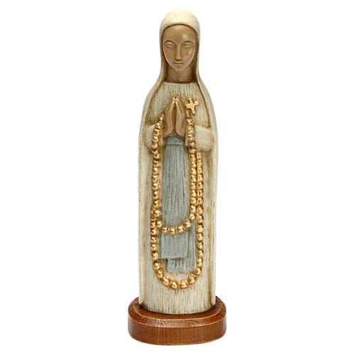Madonna di Lourdes 15 cm pietra bianca Bethléem 1