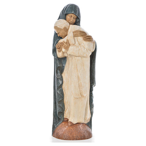 Maryja szaty niebieskie i Jan Paweł II kamień Bethleem 56 cm 1