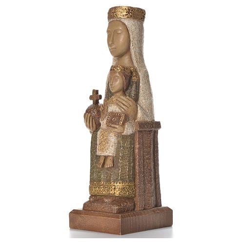 Madonna del Pilar 25cm aus gruner Stein, Bethleem 2