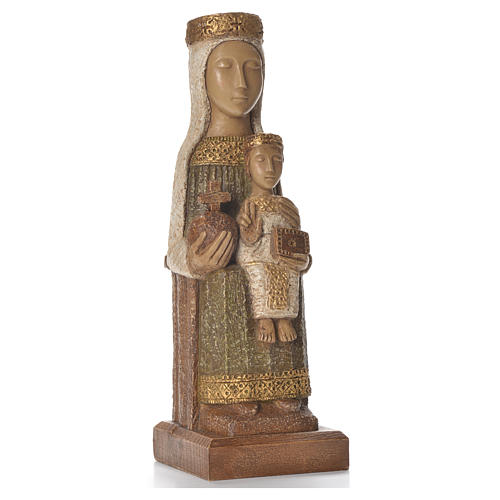 Madonna del Pilar 25cm aus gruner Stein, Bethleem 4