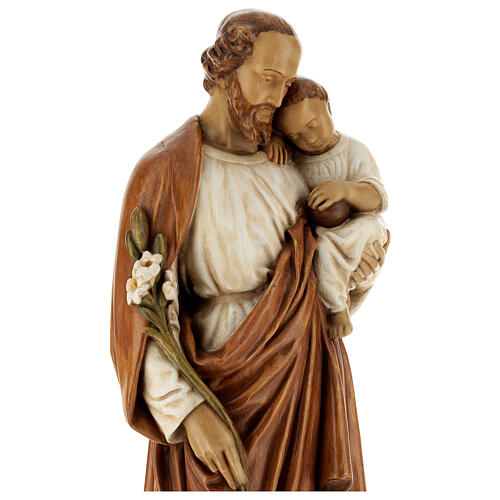 San José con Niño 61 cm piedra de los Pirineos pintada 4