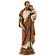 San Giuseppe con bambino 61 cm pietra dei Pirenei colorata s1
