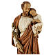 San Giuseppe con bambino 61 cm pietra dei Pirenei colorata s2