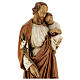 San Giuseppe con bambino 61 cm pietra dei Pirenei colorata s4