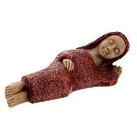 Virgen Natividad pequeña Bethléem roja 16,5x6x4,5cm