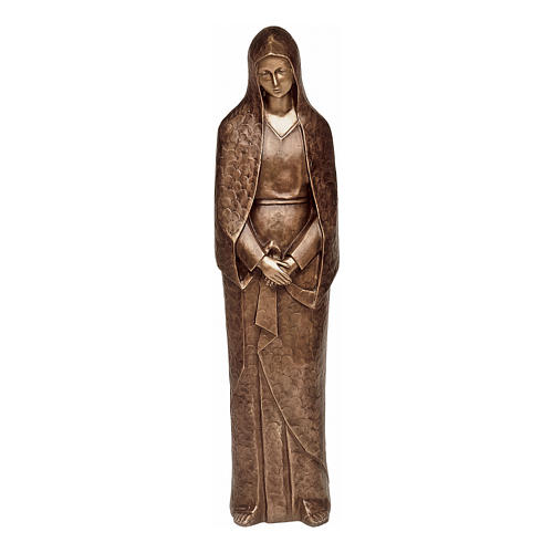 Statue of Mary Mother of Sorrows in bronze 105 cm for EXTERNAL USE 1