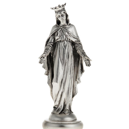Nossa Senhora do Líbano resina cor metal 16 cm 1
