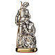 Holy Family with music box in metal-coloured resin 16cm s1