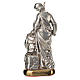 Holy Family with music box in metal-coloured resin 16cm s3