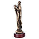 Madonna statua resina color metallo bronzato 16 cm s2