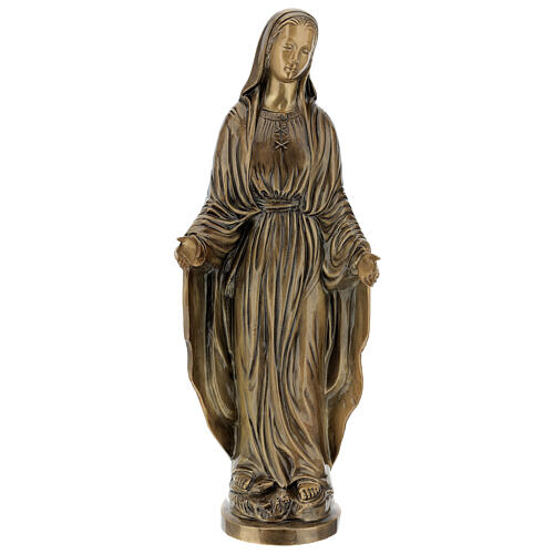 Statue of Mother Mary of Miracles in bronze 85 cm for EXTERNAL USE 1