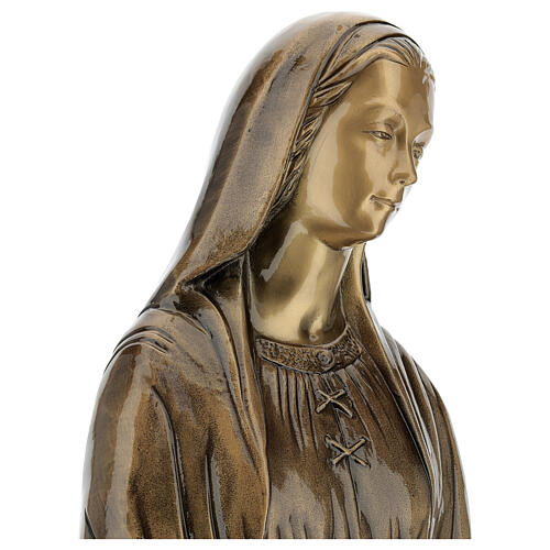 Statue of Mother Mary of Miracles in bronze 85 cm for EXTERNAL USE 2