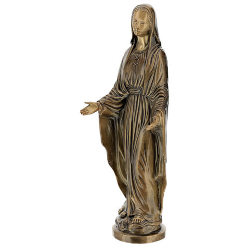 Statue of Mother Mary of Miracles in bronze 85 cm for EXTERNAL USE 3