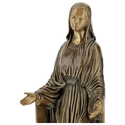 Estatua Virgen Milagrosa bronce 85 cm para EXTERIOR 4