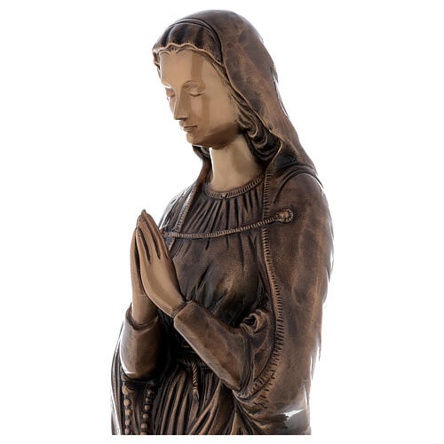 Statue of Virgin Mary in bronze 85 cm for EXTERNAL USE 2