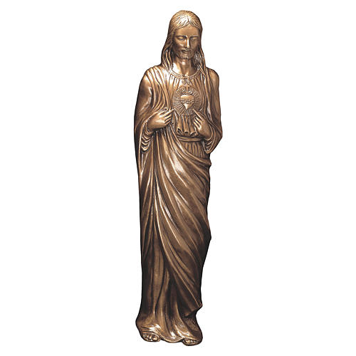 Estatua Sagrado Corazón de Jesús bronce 85 cm para EXTERIOR 1