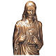 Statue Sacré-Coeur de Jésus bronze 85 cm POUR EXTÉRIEUR s2