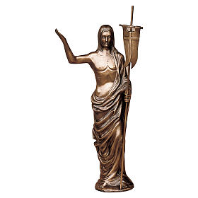 Bronzestatue, Auferstandener Christus, 85 cm Höhe, für den AUßENBEREICH