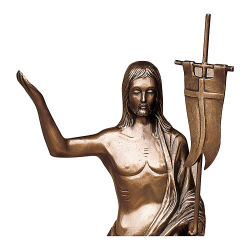 Bronzestatue, Auferstandener Christus, 85 cm Höhe, für den AUßENBEREICH 2