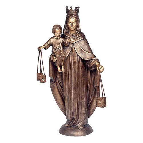 Bronzestatue Unsere Liebe Frau auf dem Berge Karmel 110 cm Höhe für den AUßENBEREICH 1