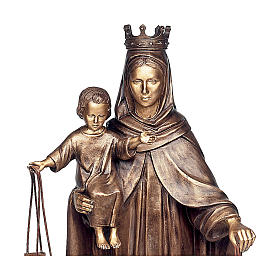 Estatua Virgen del Carmen bronce 110 cm para EXTERIOR