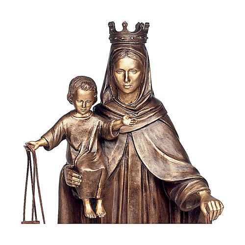 Figura Matka Boża z Góry Karmel brąz 110 cm na ZEWNĄTRZ 2