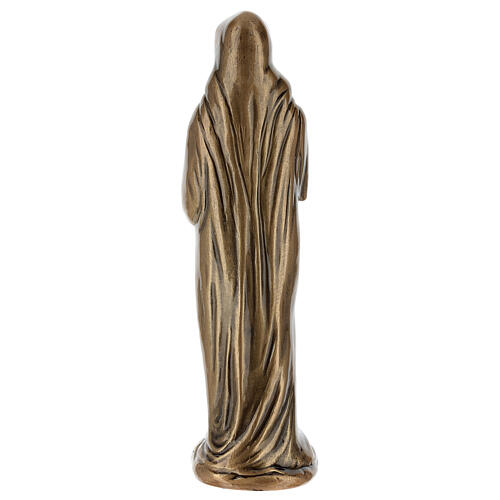 Estatua María que reza bronce 30 cm para EXTERIOR 4