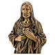 Statua bronzo Gesù Sacro Cuore 40 cm per ESTERNO s2