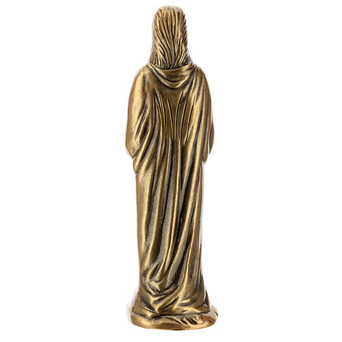 Funerary statue of the Sacred Heart of Jesus in bronze 30 cm for EXTERNAL USE 5