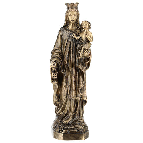 Bronzestatue, Unsere Liebe Frau auf dem Berge Karmel, 80 cm Höhe, für den AUßENBEREICH 1