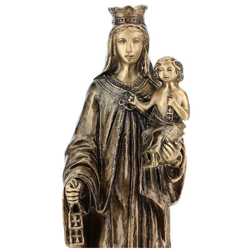 Statue of Our Lady of Mount Carmel in bronze 80 cm for EXTERNAL USE 2