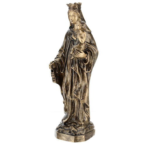 Statue of Our Lady of Mount Carmel in bronze 80 cm for EXTERNAL USE 3