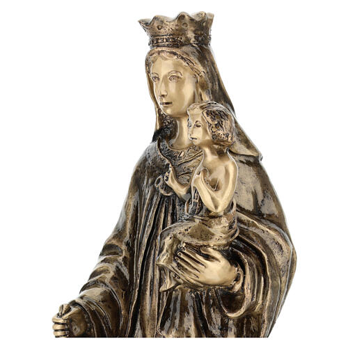 Statue of Our Lady of Mount Carmel in bronze 80 cm for EXTERNAL USE 4