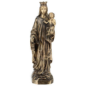 Bronze Statue of Our Lady of Carmine 80 cm for OUTDOORS